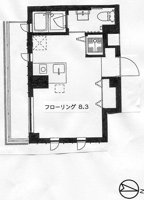 サンシャイン東新小岩(ワンルーム/3階)の間取り写真