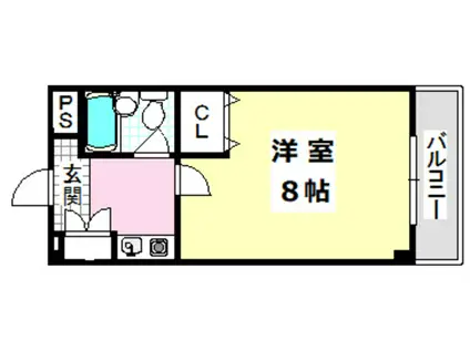 パークサイド南茨木(1K/3階)の間取り写真
