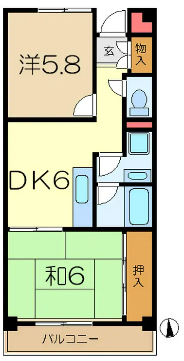 ヨコオマンション 4階階 間取り