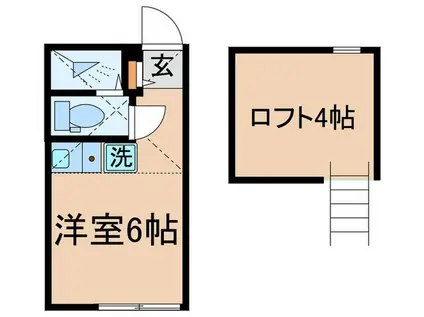 千年アンデルセン(ワンルーム/1階)の間取り写真