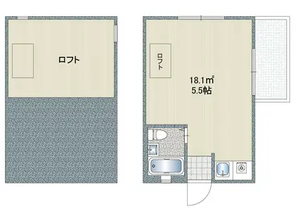 SAマンション(ワンルーム/3階)の間取り写真