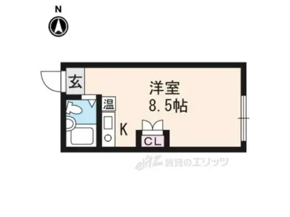 嵯峨スチューデントハウス(1K/3階)の間取り写真