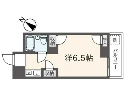 京王線 柴崎駅 徒歩3分 4階建 築39年(ワンルーム/2階)の間取り写真