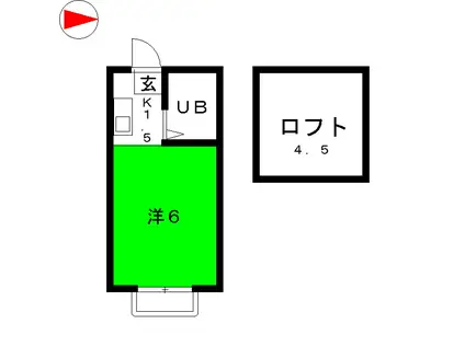 パロ桜台A号棟(ワンルーム/2階)の間取り写真