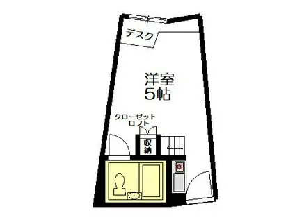 早稲田ステューデンス(ワンルーム/2階)の間取り写真