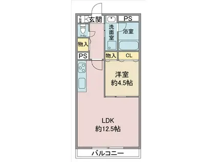 ヒヨシマンション(1LDK/2階)の間取り写真