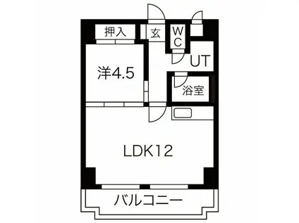 さんぱちBLDII(1LDK/11階)の間取り写真