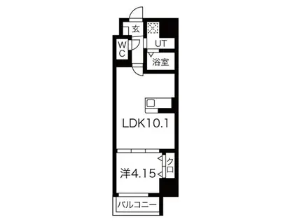 フリーダムレジデンス堺(1LDK/8階)の間取り写真