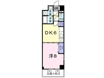 コン・タント・アモーレ(1DK/5階)の間取り写真