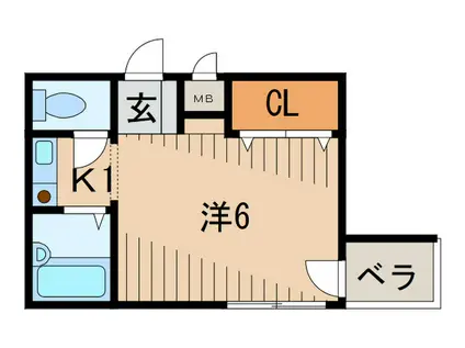 アーバンヴィレッジ武庫之荘(ワンルーム/4階)の間取り写真