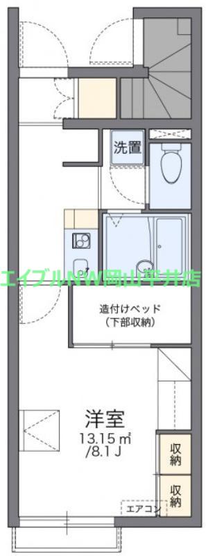 レオパレスZOO(1K/1階)の間取り写真