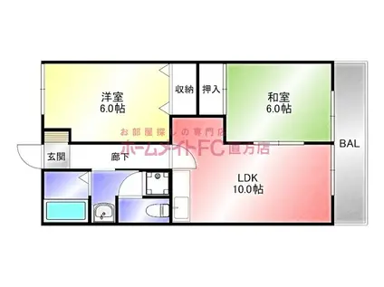 マキハウス(2LDK/2階)の間取り写真