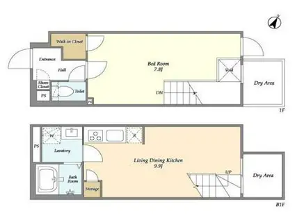 AGRATIO目黒諏訪山 アグレシオ目黒諏訪山(1LDK/1階)の間取り写真