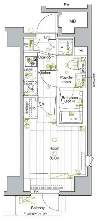 PREMIUM CUBE横浜DEUX 2階階 間取り