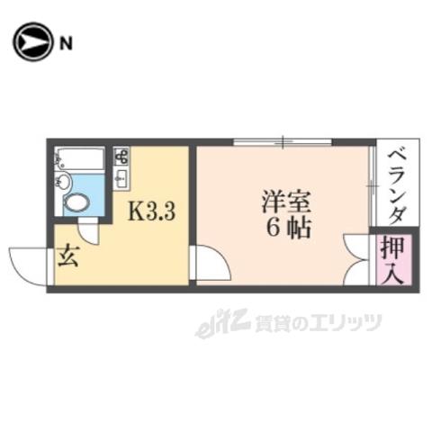 みすずコーポ2(1K/1階)の間取り写真