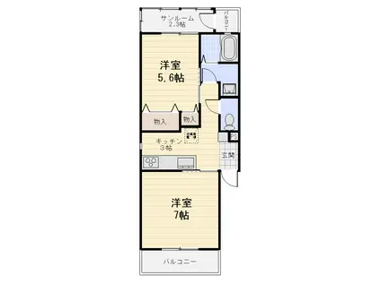 ITOマンション(2K/1階)の間取り写真