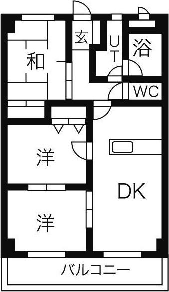 グレイス(3LDK/4階)の間取り写真