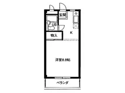 エポック喜多山(1K/2階)の間取り写真
