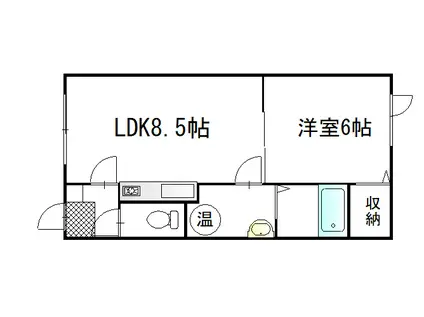 エステートINアース(1LDK/1階)の間取り写真