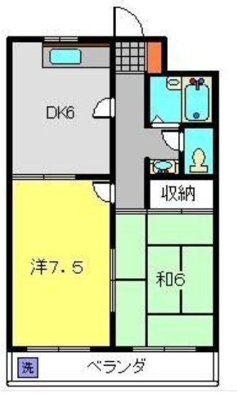 ルミネイトウ(2DK/2階)の間取り写真
