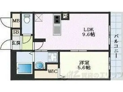 アムールELヨシモト(1LDK/1階)の間取り写真