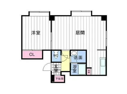 ALLEZ麻生(1LDK/3階)の間取り写真