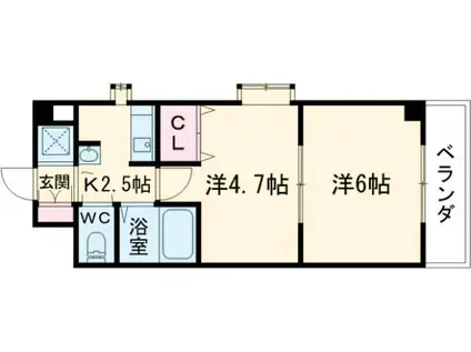 MPLAZA津田駅前10番館(2K/5階)の間取り写真