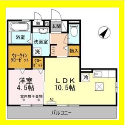 モンテセーイ(1LDK/3階)の間取り写真