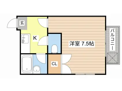 レイクパレスNASUII(1K/1階)の間取り写真