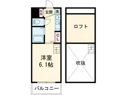 エステムコート三宮イーストポルトマーレ(1K/9階)の間取り写真