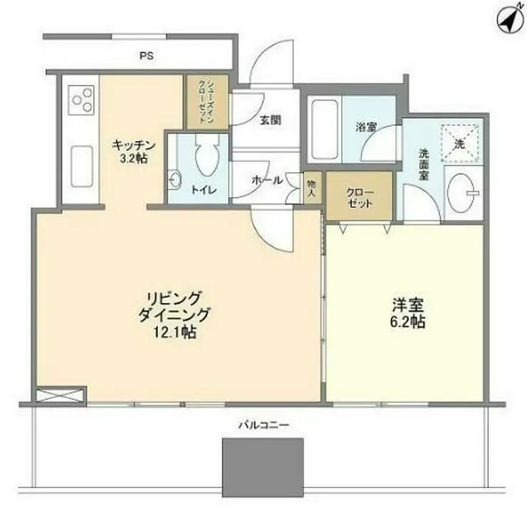 リガーレ日本橋人形町 34階階 間取り