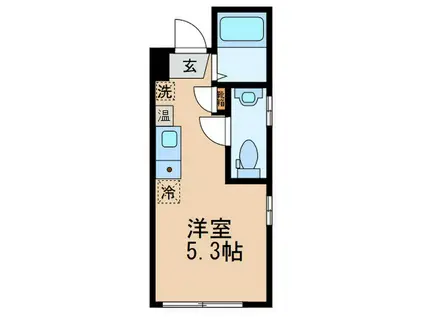 レガリア新丸子(ワンルーム/2階)の間取り写真