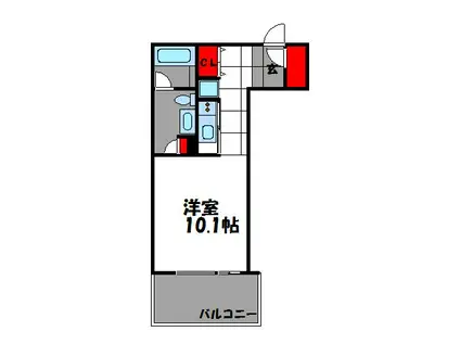 THE LINDOS(ワンルーム/5階)の間取り写真