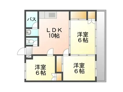 メゾンYOSHINAGA(3LDK/5階)の間取り写真