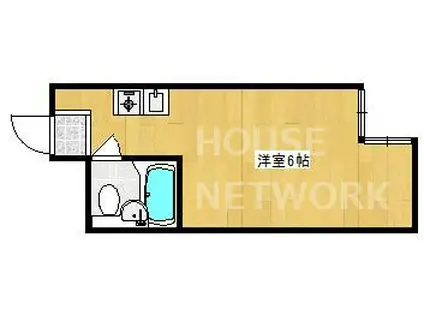 メゾンフジ(ワンルーム/3階)の間取り写真