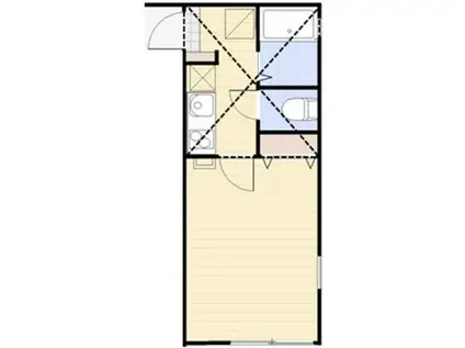 ウインガーデン溝の口(1K/2階)の間取り写真