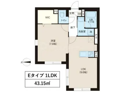 レピュア大山レジデンスII(1LDK/4階)の間取り写真