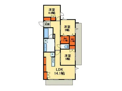 アレーズKASHIWANOHA(3LDK/2階)の間取り写真