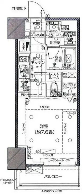 ピアース赤坂 7階階 間取り