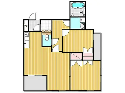 サンライズ山の手III(2LDK/3階)の間取り写真