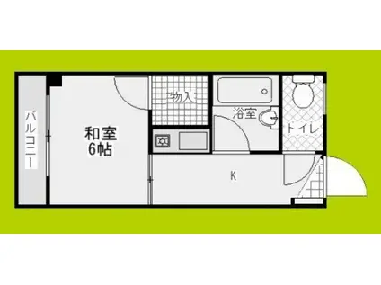 サンピア21(ワンルーム/4階)の間取り写真