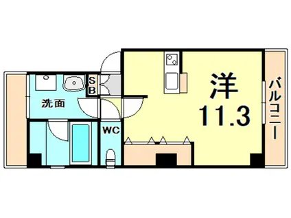 エスポワール高月(ワンルーム/3階)の間取り写真
