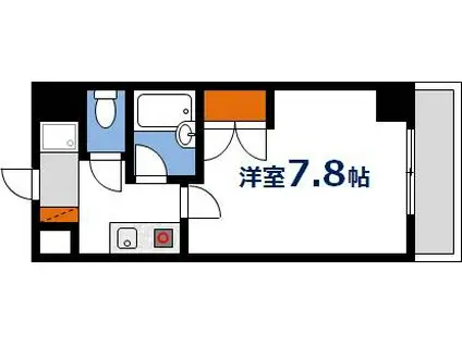 第12友建ビル(1K/5階)の間取り写真
