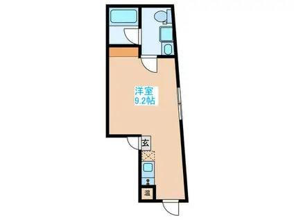 SERENO上高田(ワンルーム/2階)の間取り写真