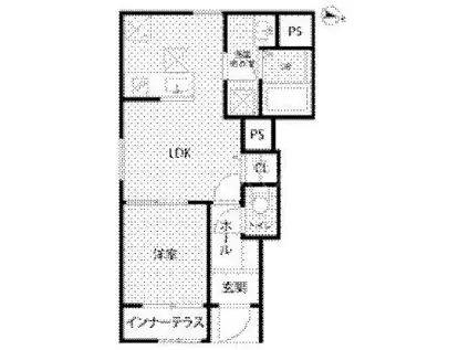 リーブルファイン葛飾西水元(1LDK/1階)の間取り写真