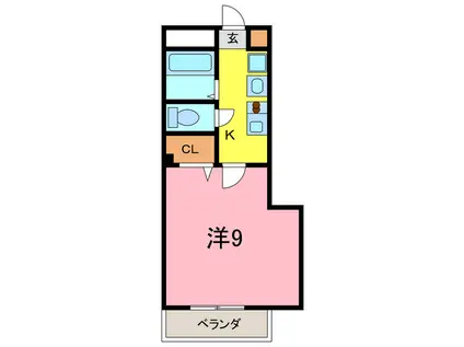アンプルールフェール刈谷市駅(1K/3階)の間取り写真