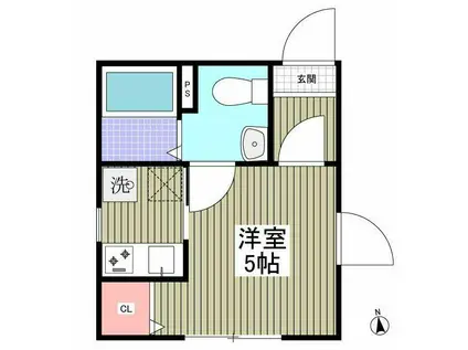 SEASONS RESIDENCE四谷三丁目(1K/5階)の間取り写真