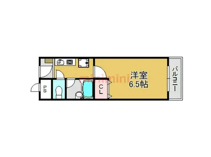 プラザハイツ見付山(1K/3階)の間取り写真