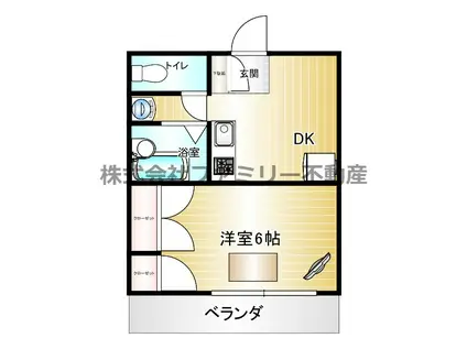 グレースコート24MK I棟(1DK/2階)の間取り写真