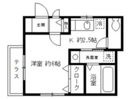 FINE HOME(1K/1階)の間取り写真